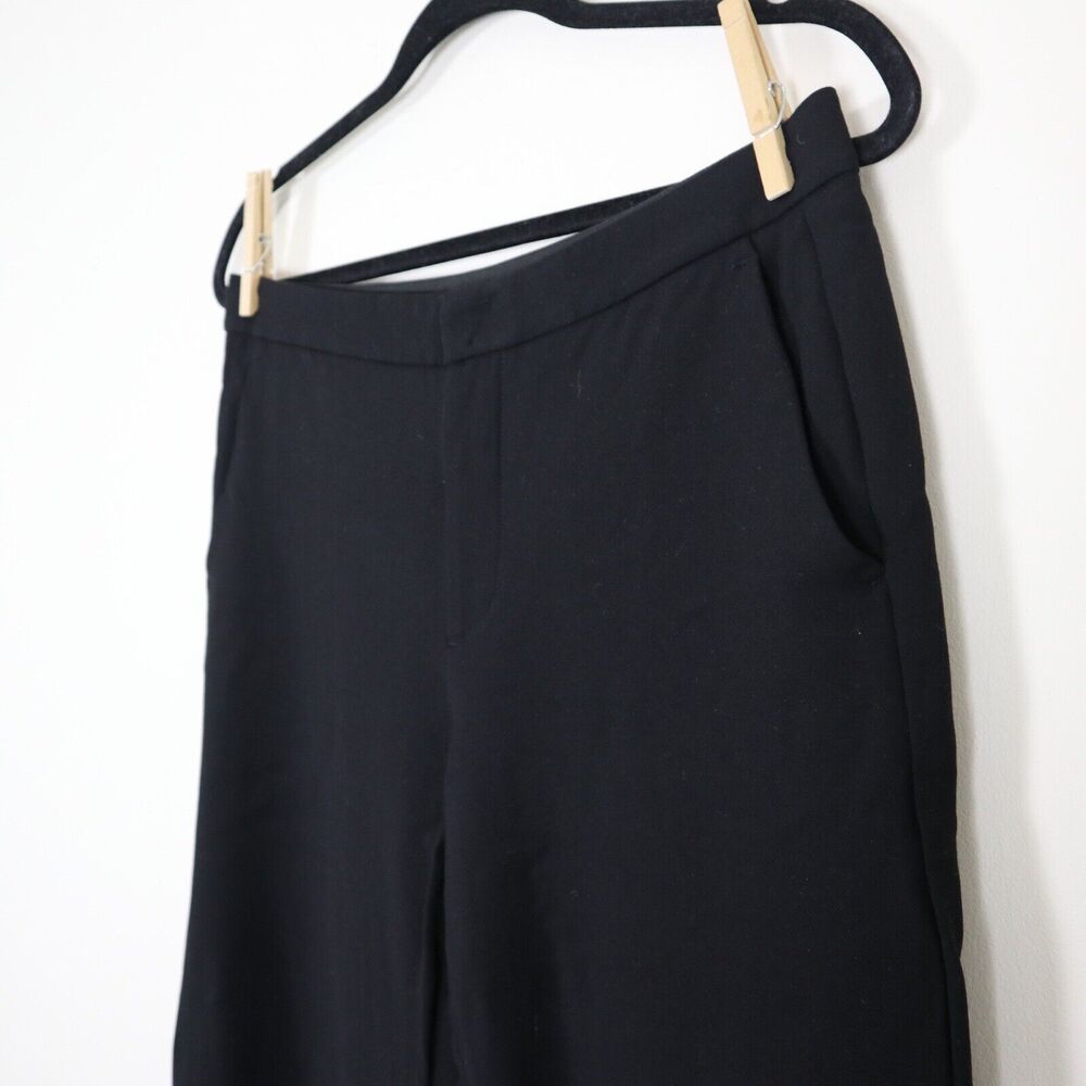 Vince Size 6 Wide Leg Tailored Culottes Button Tab Cuff Black - Picture 5 of 11